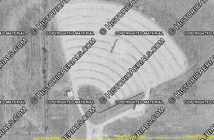 Pleasant Drive-In Theatre - 1972 Aerial
